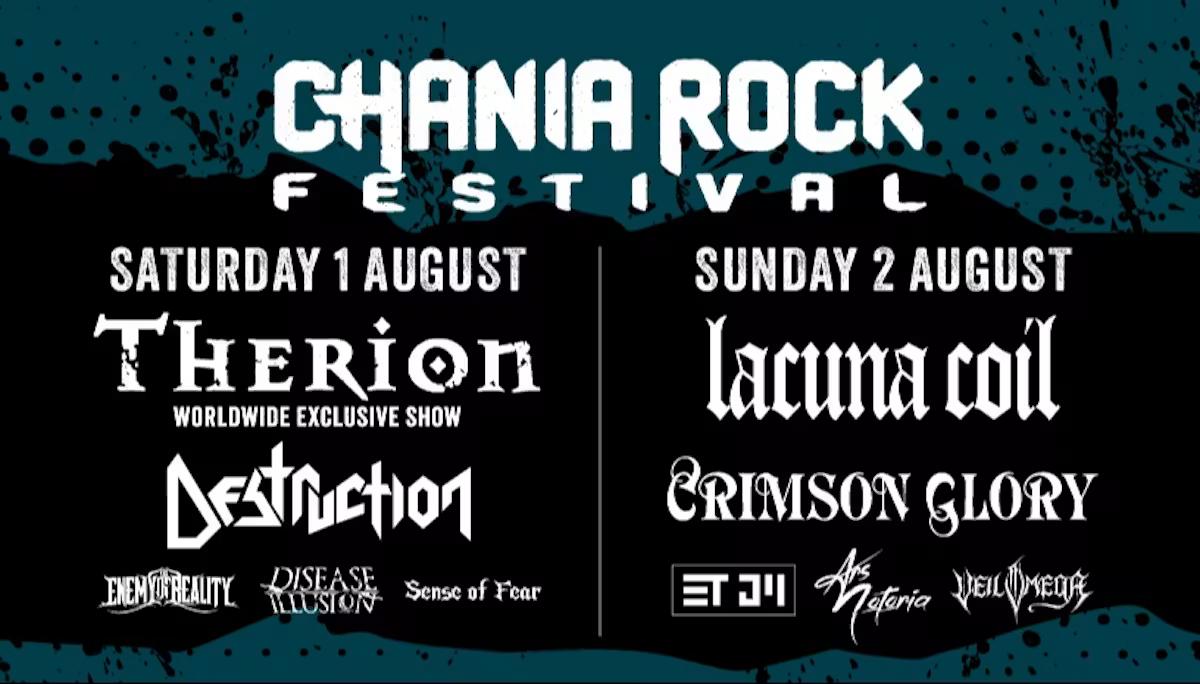 Πλήρες line-up του Chania Rock Festival 2026 με Therion, Lacuna Coil, Destruction και Crimson Glory