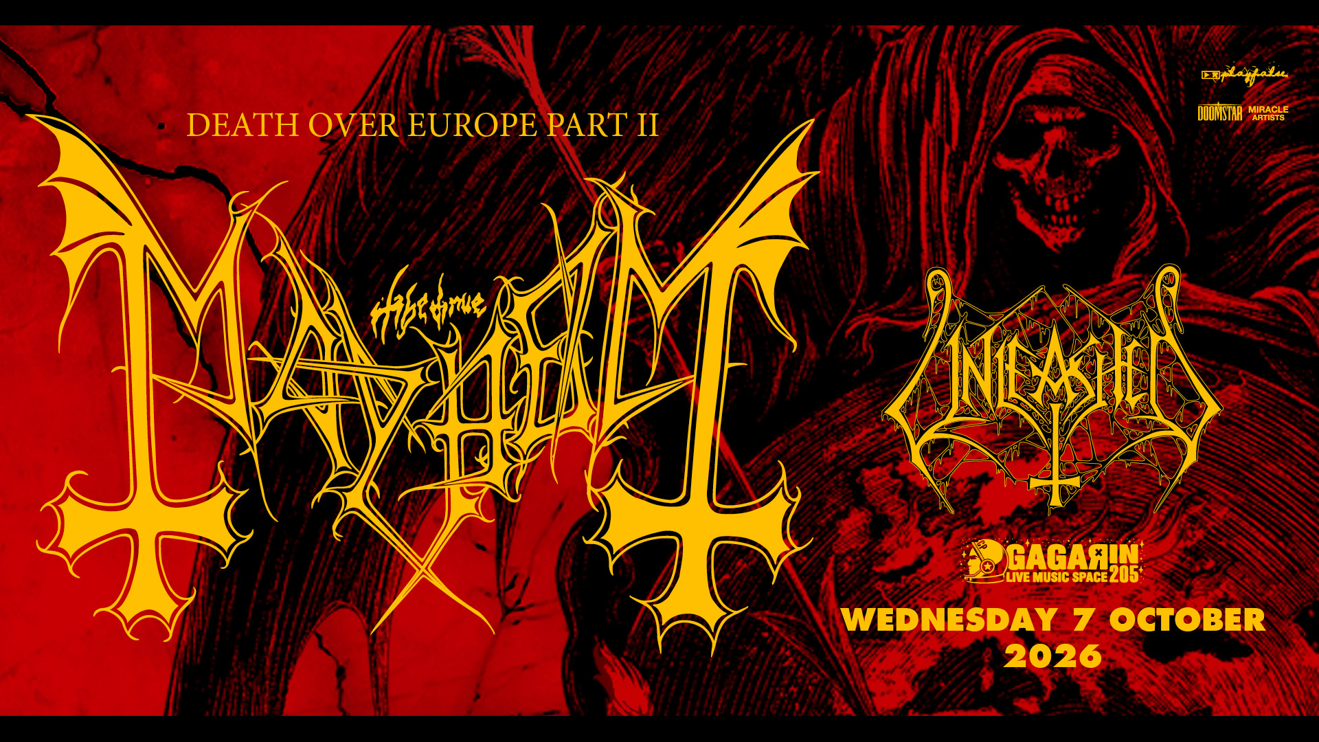Mayhem και Unleashed live στην Αθήνα στο Gagarin 205 στις 7 Οκτωβρίου 2026