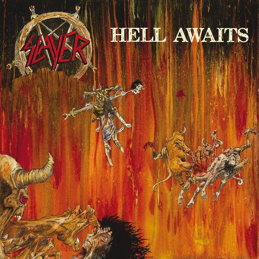 Slayer Hell Awaits εξώφυλλο δίσκου για την κριτική του Altars of Metal