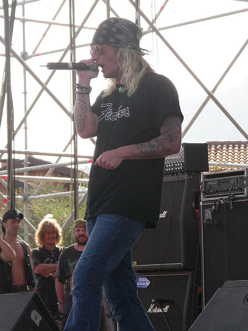 Kelly Shaefer of Atheist performing live at Evolution Festival in 2006